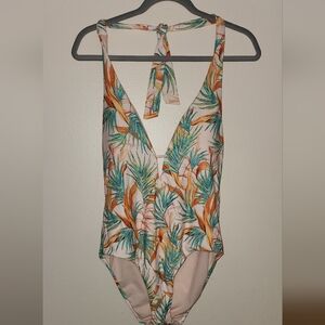 NWT Gianni Bini Tropical Print One-Piece Swimsuit